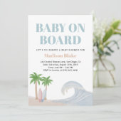 Baby an Bord Baby Dusche Einladung (Stehend Vorderseite)