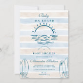 Baby an Bord Baby Dusche Einladung (Vorderseite)