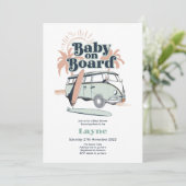 Baby an Bord Baby Dusche Einladung (Stehend Vorderseite)