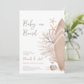 Baby an Bord Baby Dusche Einladung (Stehend Vorderseite)