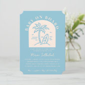 Baby an Bord Baby Dusche Einladung (Stehend Vorderseite)