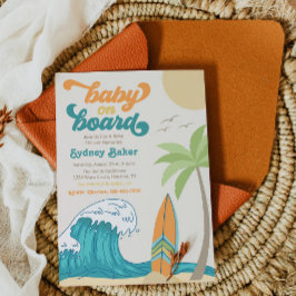 Baby an Bord Baby Dusche Einladung | Surf Baby
