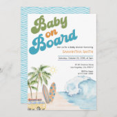 Baby an Bord Baby Dusche geschlechtsneutral Einladung (Vorne/Hinten)