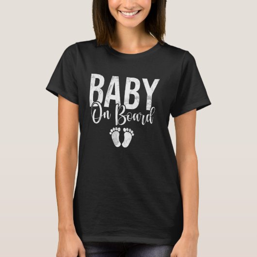 Baby an Bord Baby Dusche T-Shirt (Vorderseite)