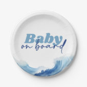 Baby an Bord Baby Dusche Teller, Surf Baby Dusche Pappteller (Vorderseite)