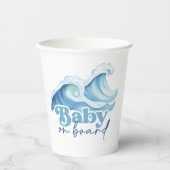 Baby an Bord Baby Duschkabinen, Surf Baby Dusche Pappbecher (Vorderseite)