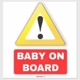 Baby an Bord - Baby Safety Sign Car Aufkleber