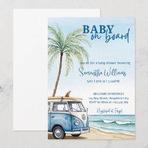 Baby an Bord Baby Shower Einladung Template Sume