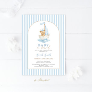 Baby an Bord Baby Shower Junge Einladung