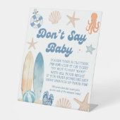 Baby an Bord Baby Shower Say Baby Game nicht Sockelschild (Vorderseite)