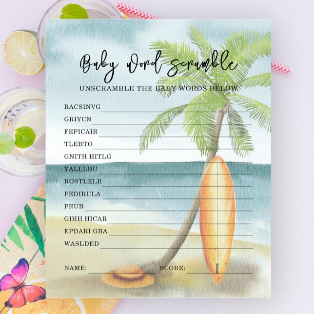 Baby an Bord - Baby Word Scramble (Von Creator hochgeladen)