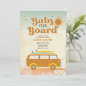 Baby an Bord Babydusche Einladung (Stehend Vorderseite)