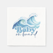 Baby an Bord Babydusche Napkin, Surf Baby Dusche Serviette (Vorderseite)