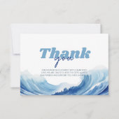 Baby an Bord Babydusche, Surf Baby Dankeskarte (Vorderseite)