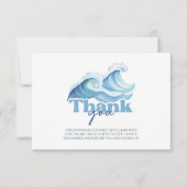 Baby an Bord Babydusche, Surf Baby Dankeskarte (Vorderseite)