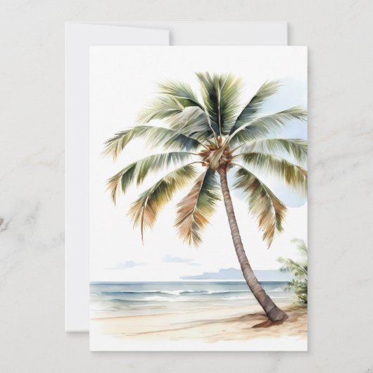 Baby an Bord Babydusche, Surf Beach Einladung (Rückseite)