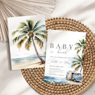 Baby an Bord Babydusche, Surf Beach Einladung
