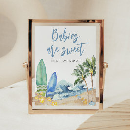 Baby an Bord Beach Baby Dusche Babys sind süß Poster
