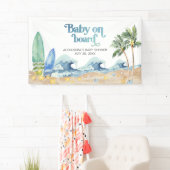 Baby an Bord Beach Baby Dusche Banner (Insitu)
