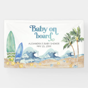 Baby an Bord Beach Baby Dusche Banner