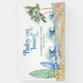 Baby an Bord Beach Baby Dusche Banner (Vertikal)