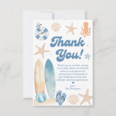 Baby an Bord Beach Baby Dusche Dankeskarte (Vorderseite)