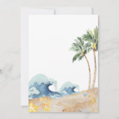 Baby an Bord Beach Baby Dusche Einladung (Rückseite)