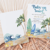 Baby an Bord Beach Baby Dusche Einladung