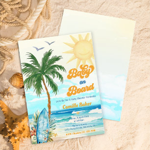 Baby an Bord Beach Baby Dusche Einladung