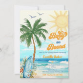 Baby an Bord Beach Baby Dusche Einladung (Vorderseite)