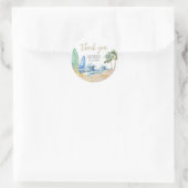 Baby an Bord Beach Baby Dusche Runder Aufkleber (Tasche)