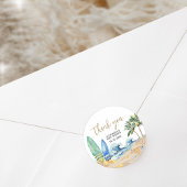 Baby an Bord Beach Baby Dusche Runder Aufkleber