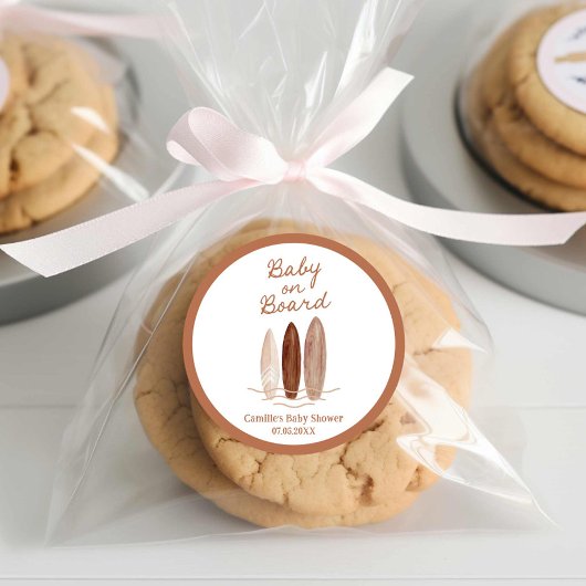 Baby an Bord Beach Baby Dusche Runder Aufkleber