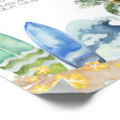 Baby an Bord Beach Baby Dusche Say Baby nicht Poster (Ecke)