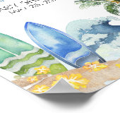 Baby an Bord Beach Baby Dusche Willkommen Poster (Ecke)