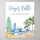 Baby an Bord Beach Baby Duschkabine Windelwanne Poster (Vorne)