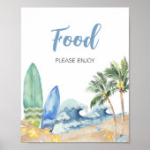 Baby an Bord Beach Baby Duschnahrung Poster (Vorne)