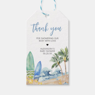 Baby an Bord Beach Baby Shower Fevor Tags Geschenkanhänger