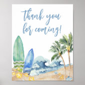 Baby an Bord Beach Danke, dass du gekommen bist Poster (Vorne)