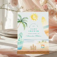 Baby an Bord Beach Surf Baby Dusche