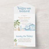 Baby an Bord Beach Surf Baby Dusche All In One Einladung (Innen)