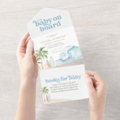 Baby an Bord Beach Surf Baby Dusche All In One Einladung (Abreißtisch)
