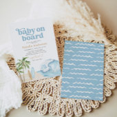 Baby an Bord Beach Surf Baby Dusche Einladung