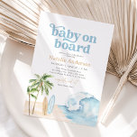 Baby an Bord Beach Surf Baby Dusche Einladung<br><div class="desc">Laden Sie Freunde und Familie ein,  sich mit dieser Babydusche-Einladung an Bord zu erfreuen.</div>