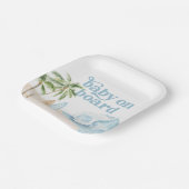 Baby an Bord Beach Surf Baby Dusche Pappteller (Gewinkelt)