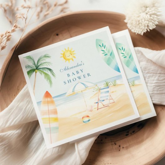 Baby an Bord Beach Surf Baby Dusche Serviette