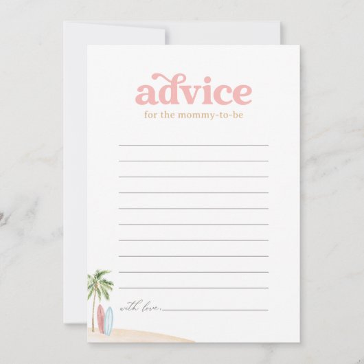 Baby an Bord Beach Surf Baby Showcard Einladung (Vorderseite)