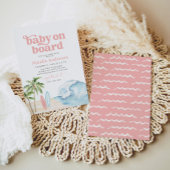 Baby an Bord Beach Surf Kinderdusche Einladung
