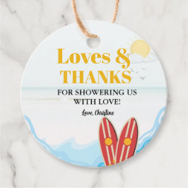 Baby an Bord Beachvolleydusche Danke Geschenkanhänger