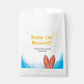 Baby an Bord Beachvolleydusche Danke Geschenktütchen (Vorderseite)